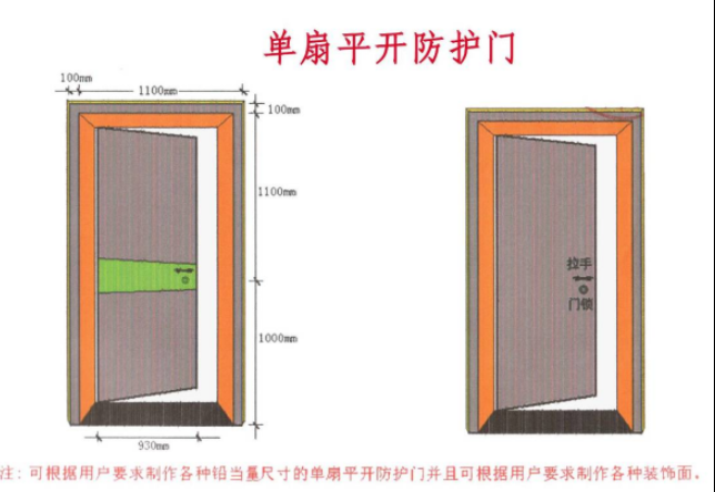 南岔不锈钢铅板防护门